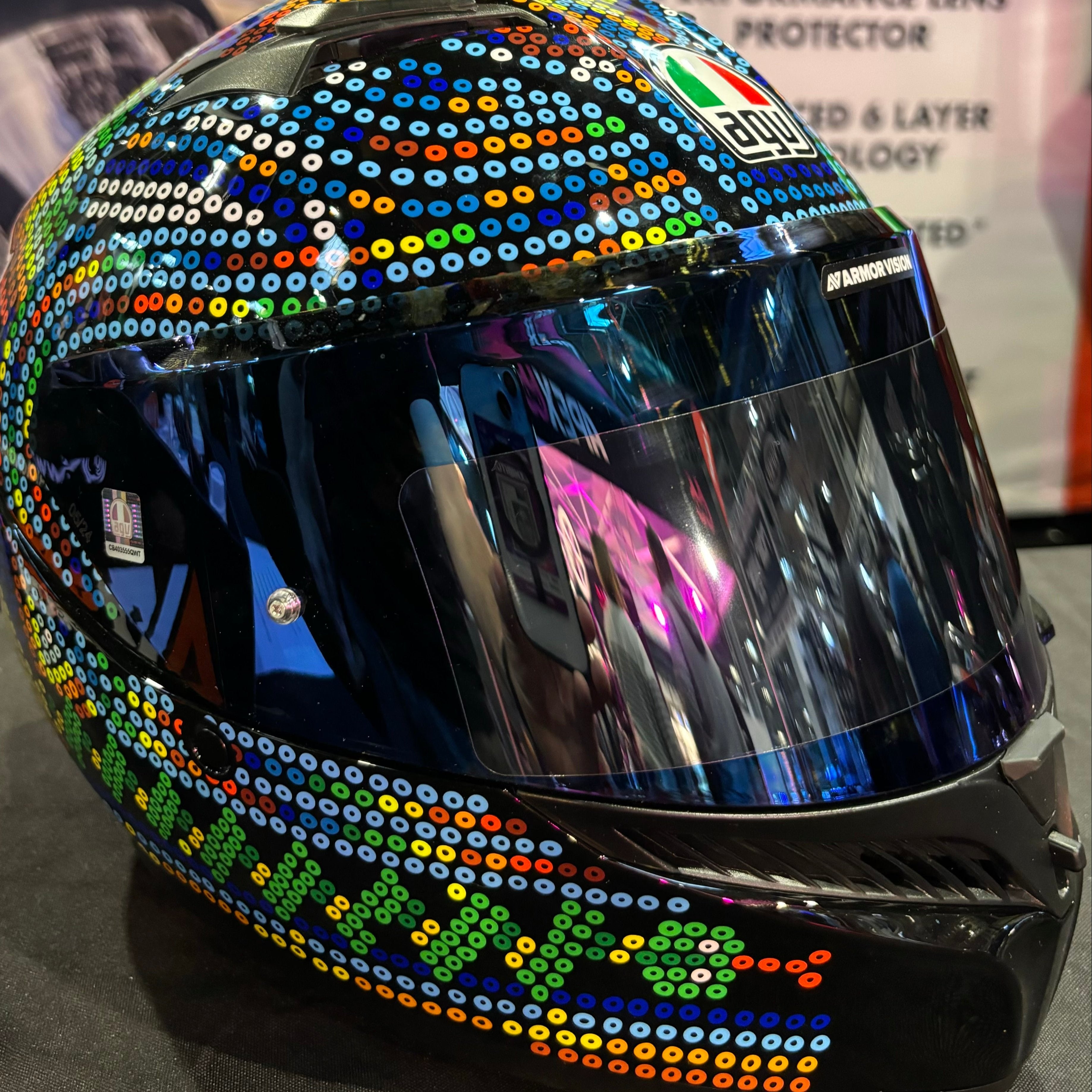 75mm SMARTFILM RACING VISOR PROTECTOR (PACK OF 3) designed for cylindrical visors will not work with spherical visors