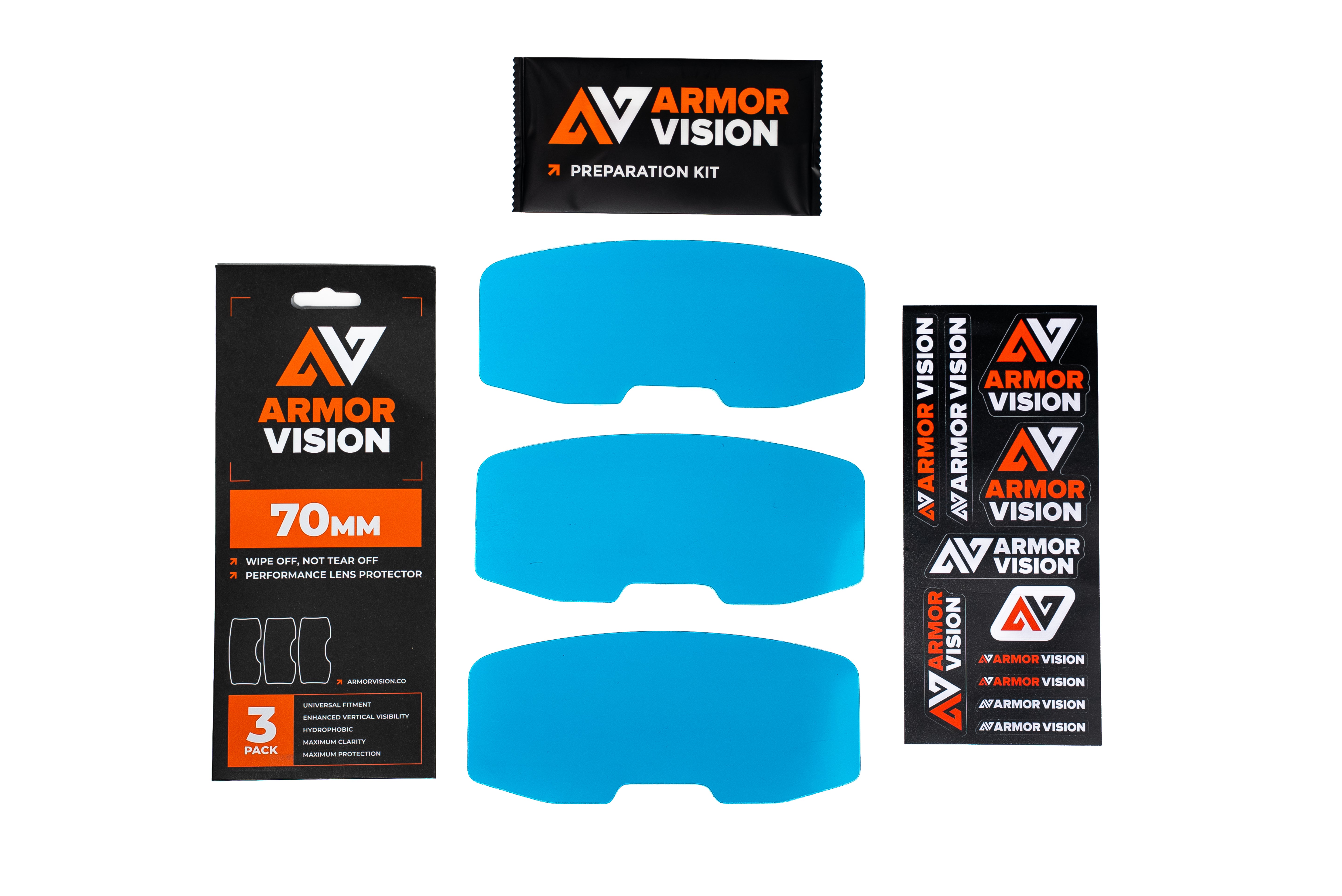 48-70mm ARMOR VISION 2.0 HPPF High Performance Protective Film Goggle Lens Protector