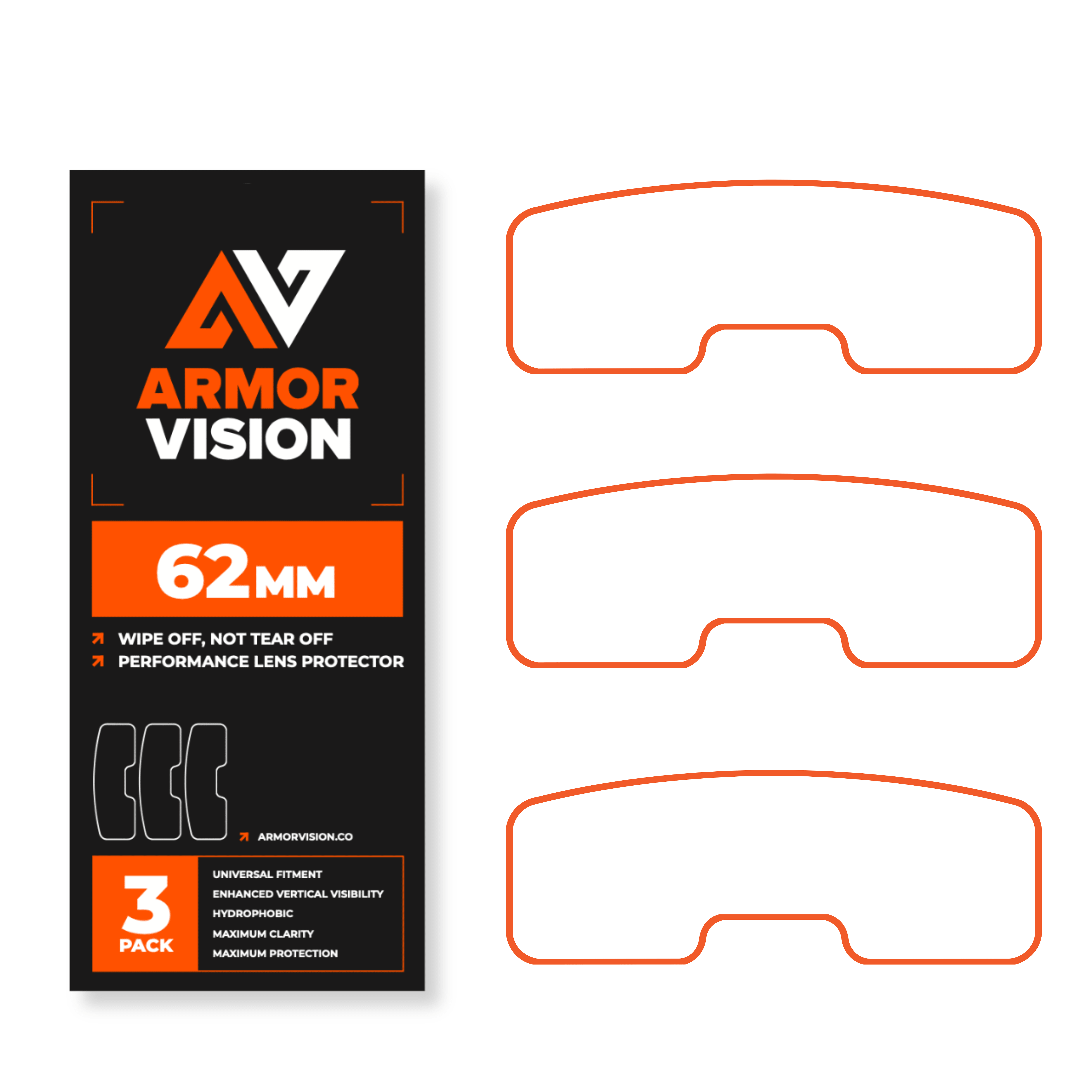 Coming Soon! 48-70mm ARMOR VISION 2.0 HPPF High Performance Protective Film Goggle Lens Protector