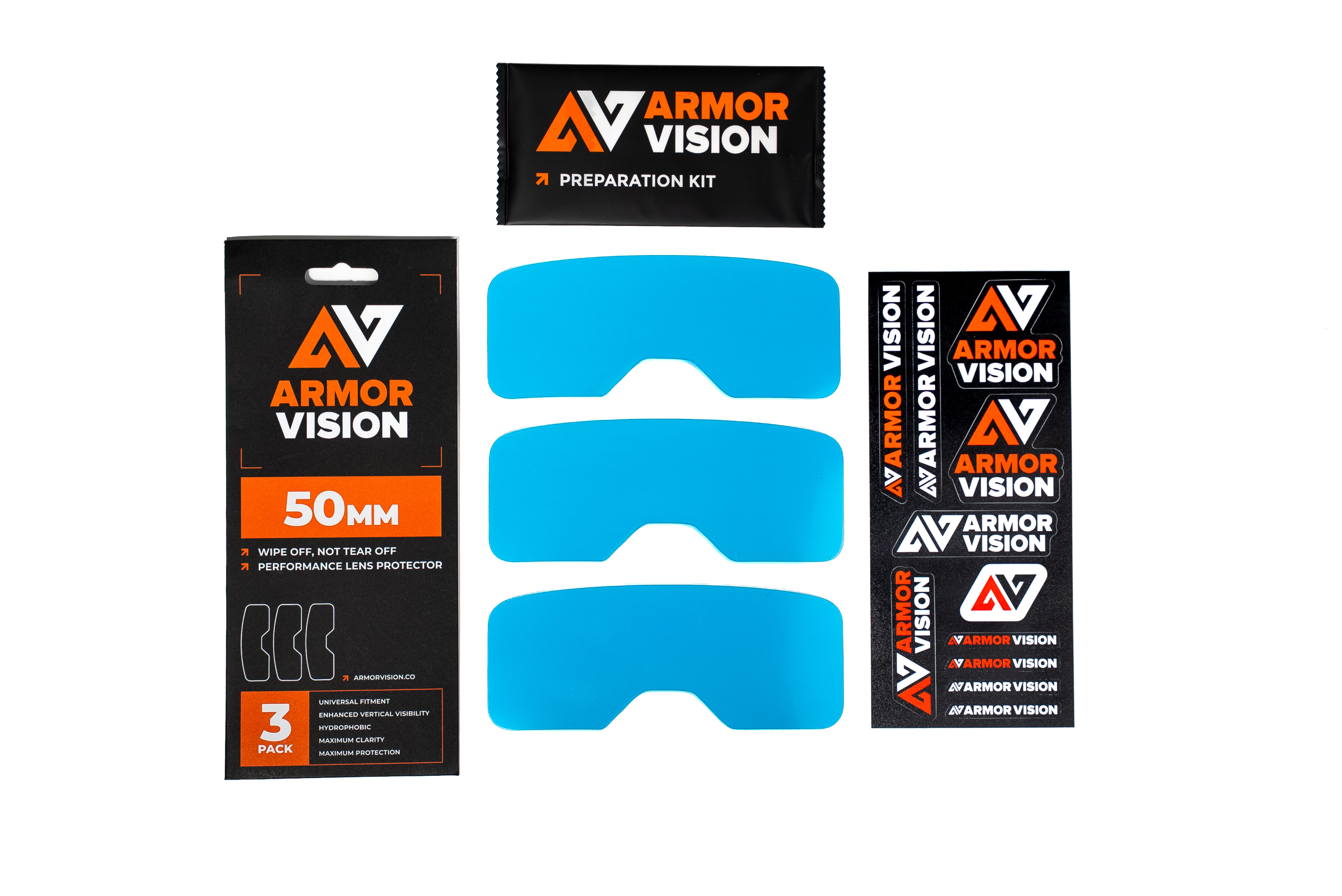 48-70mm ARMOR VISION 2.0 HPPF High Performance Protective Film Goggle Lens Protector